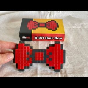 ThinkGeek 8 Bit Hair Bow includes Box Sold Out Hair Clip RARE